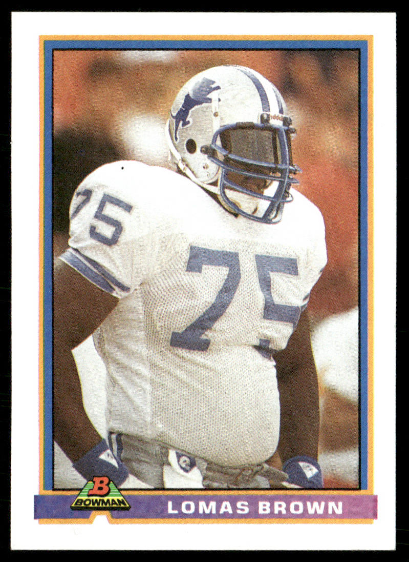 Lomas Brown 1991 Bowman #155 Detroit Lions