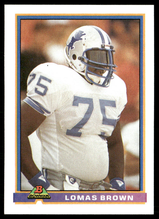Lomas Brown 1991 Bowman #155 Detroit Lions