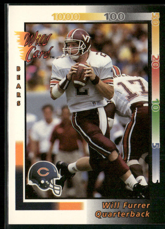 Will Furrer 1992 Wild Card #236 RC Chicago Bears