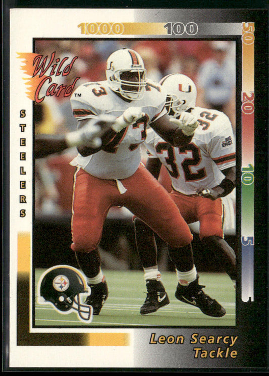 Leon Searcy 1992 Wild Card #232 RC Pittsburgh Steelers