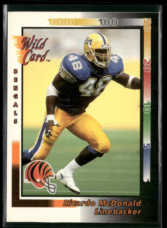 Ricardo McDonald 1992 Wild Card #230 RC Cincinnati Bengals