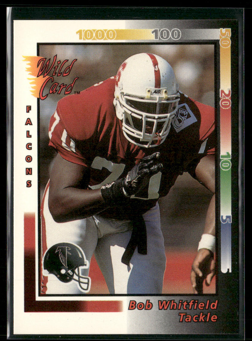 Bob Whitfield 1992 Wild Card #226 RC Atlanta Falcons