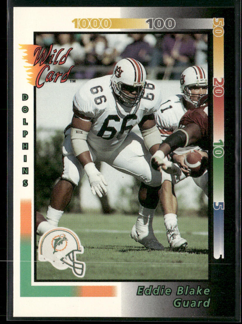 Eddie Blake 1992 Wild Card #227 RC Miami Dolphins