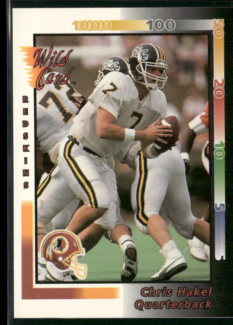 Chris Hakel 1992 Wild Card #224 RC Washington Redskins