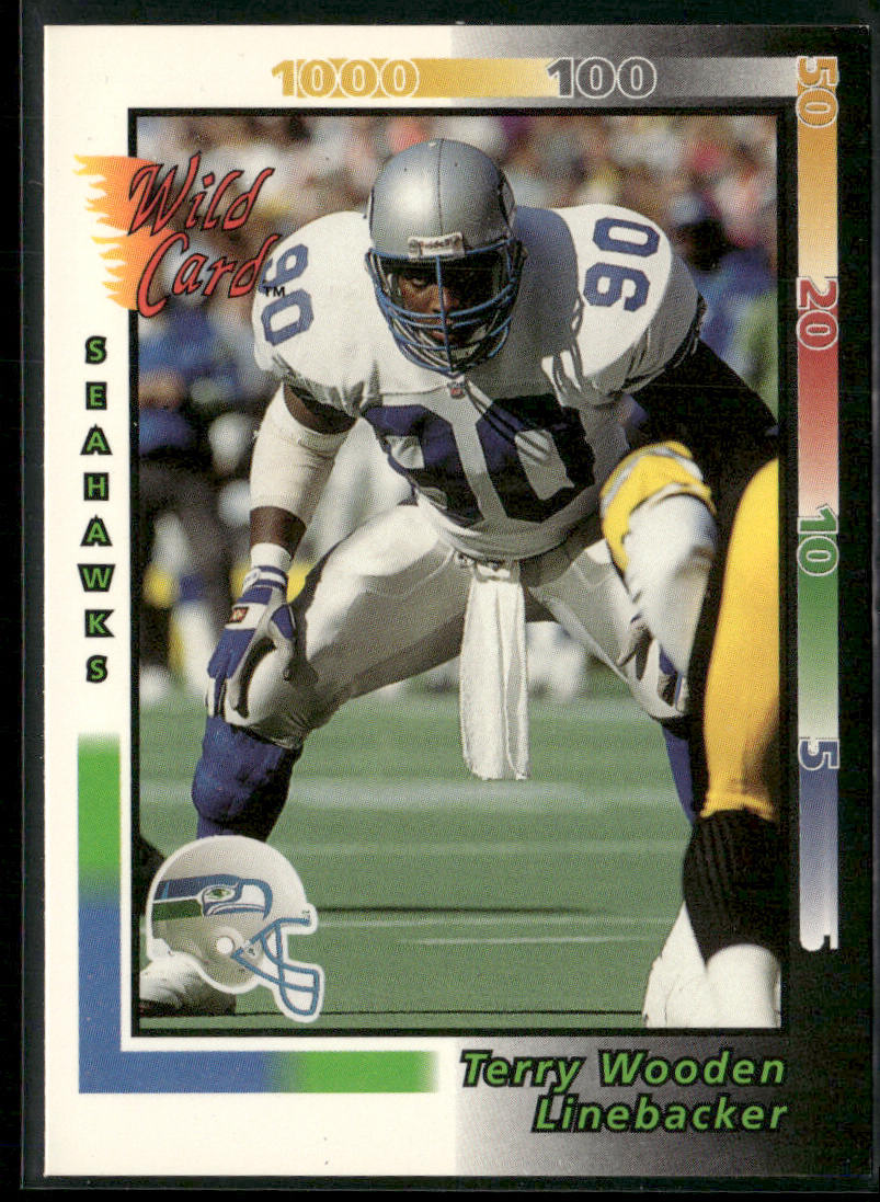 Terry Wooden 1992 Wild Card #221 Seattle Seahawks