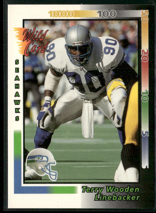 Terry Wooden 1992 Wild Card #221 Seattle Seahawks