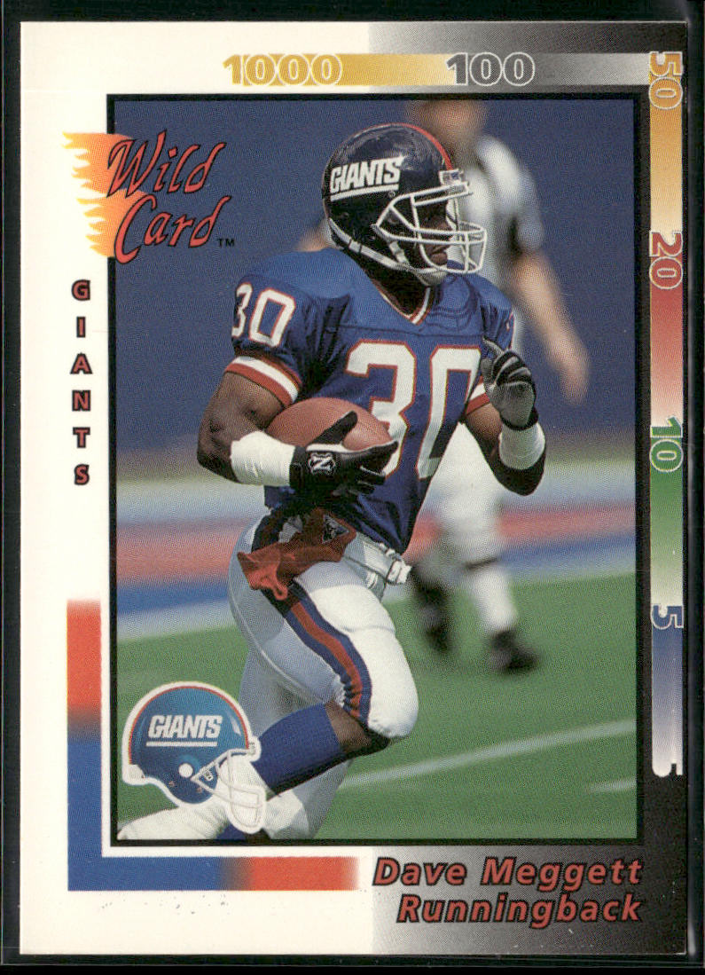 Dave Meggett 1992 Wild Card #184 New York Giants