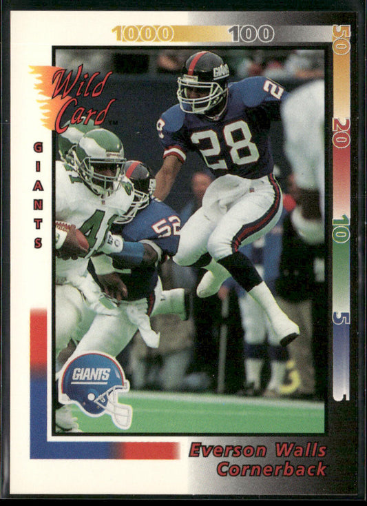Everson Walls 1992 Wild Card #182 New York Giants