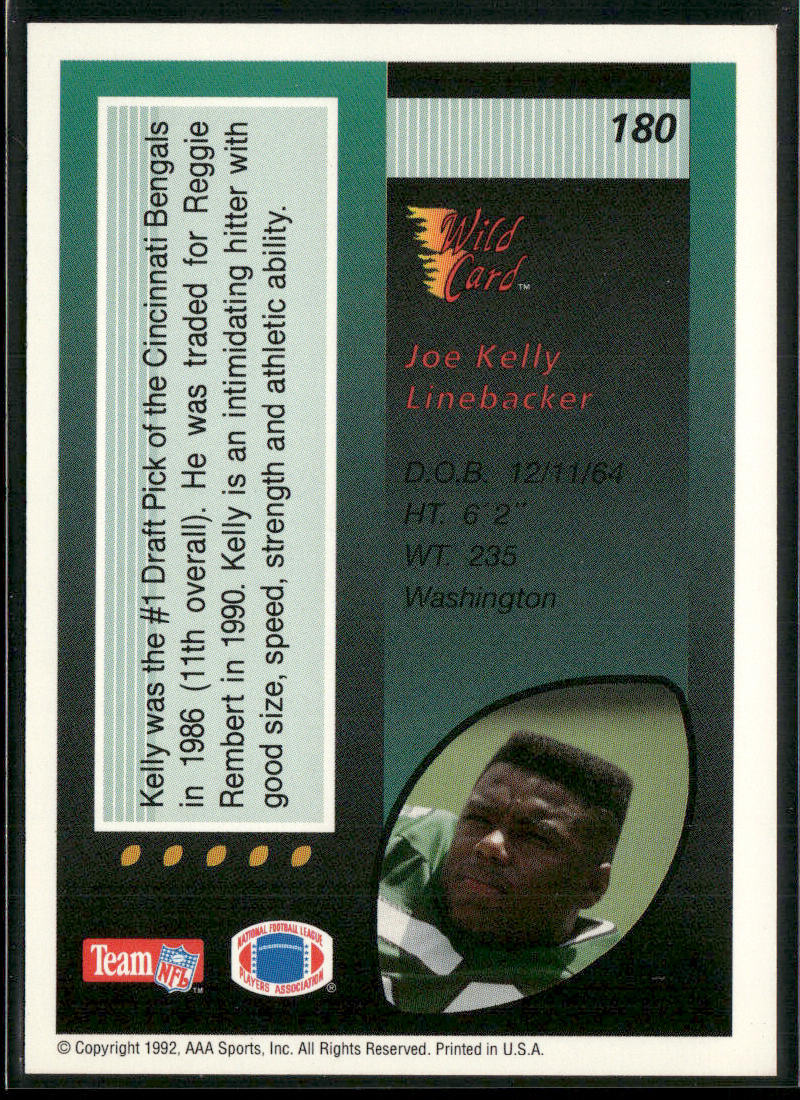 Joe Kelly 1992 Wild Card #180 New York Jets