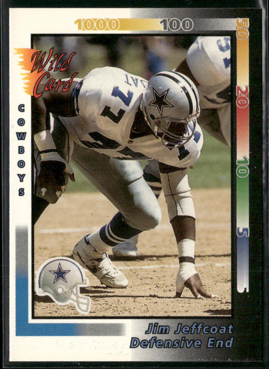 Jim Jeffcoat 1992 Wild Card #165 Dallas Cowboys