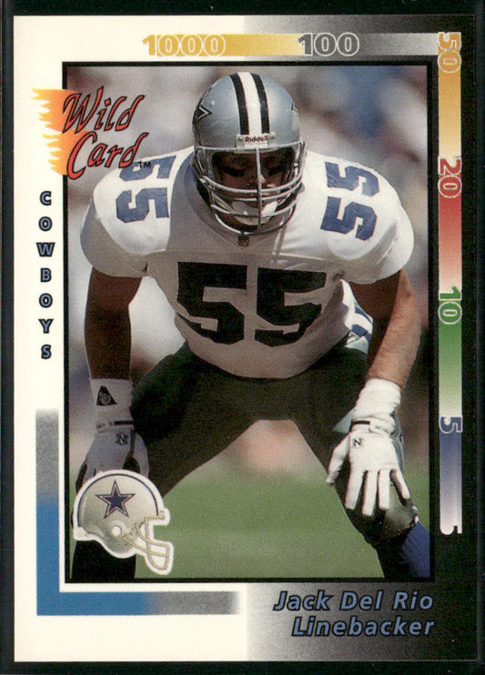 Jack Del Rio 1992 Wild Card #164 Dallas Cowboys