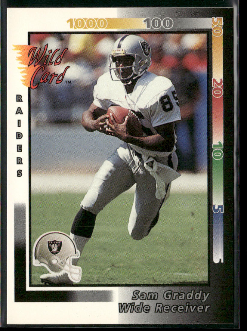Sam Graddy 1992 Wild Card #160 RC Los Angeles Raiders