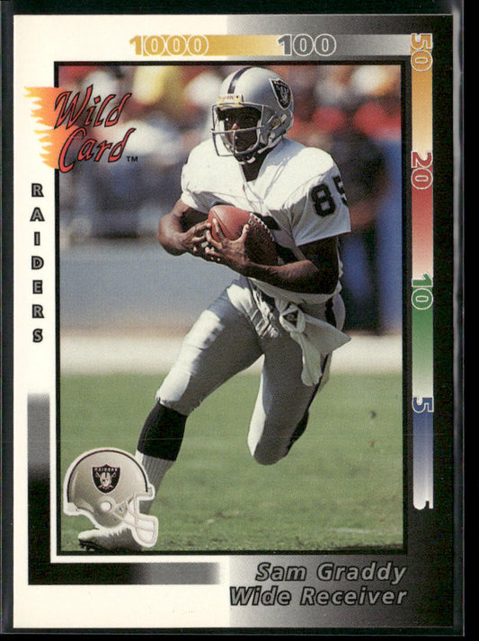 Sam Graddy 1992 Wild Card #160 RC Los Angeles Raiders