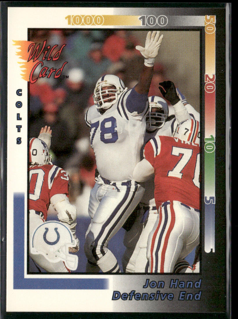 Jon Hand 1992 Wild Card #159 Indianapolis Colts