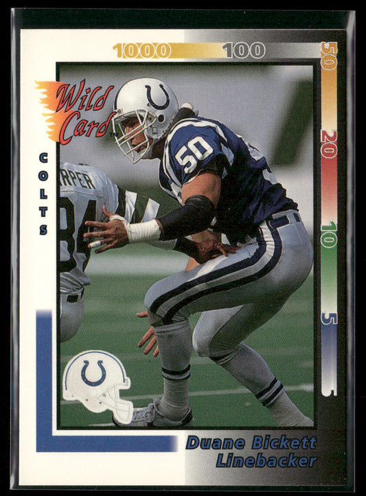 Duane Bickett 1992 Wild Card #158 Indianapolis Colts