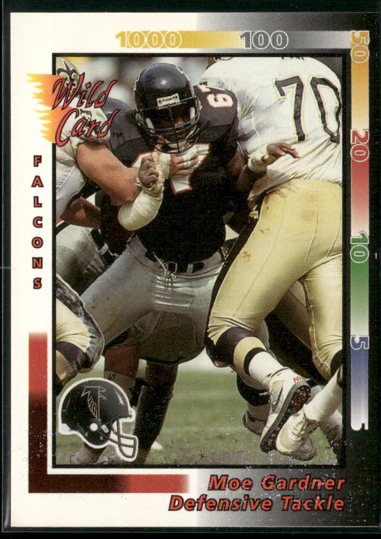 Moe Gardner 1992 Wild Card 50 Stripe #151 Atlanta Falcons