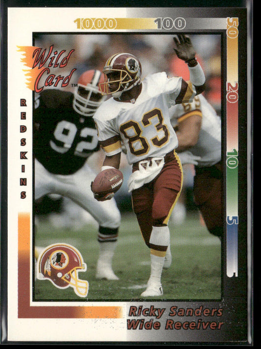 Ricky Sanders 1992 Wild Card #137 Washington Redskins