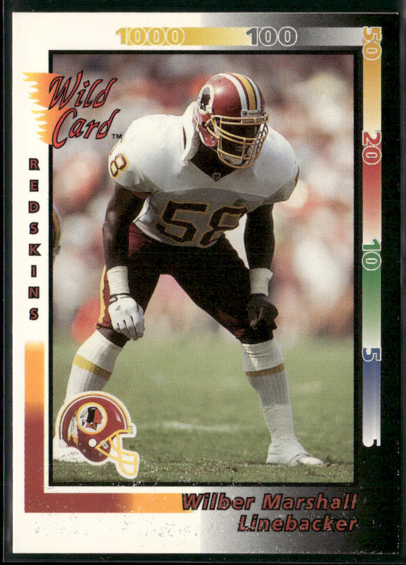 Wilber Marshall 1992 Wild Card #132 Washington Redskins