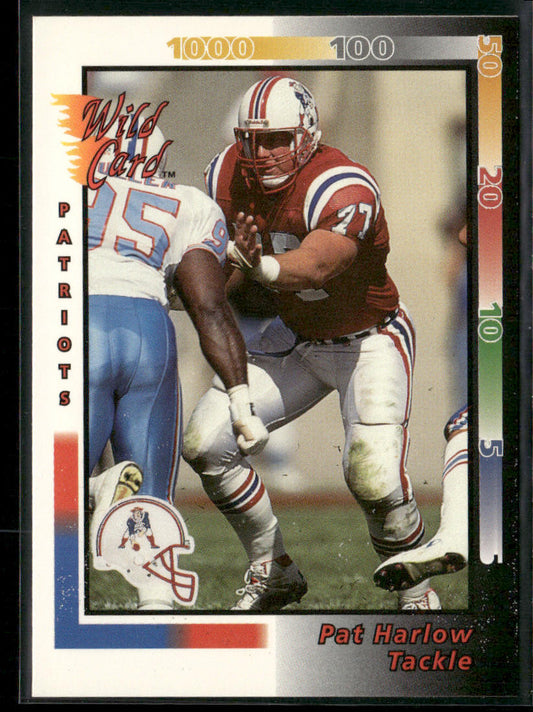 Pat Harlow 1992 Wild Card #126 New England Patriots