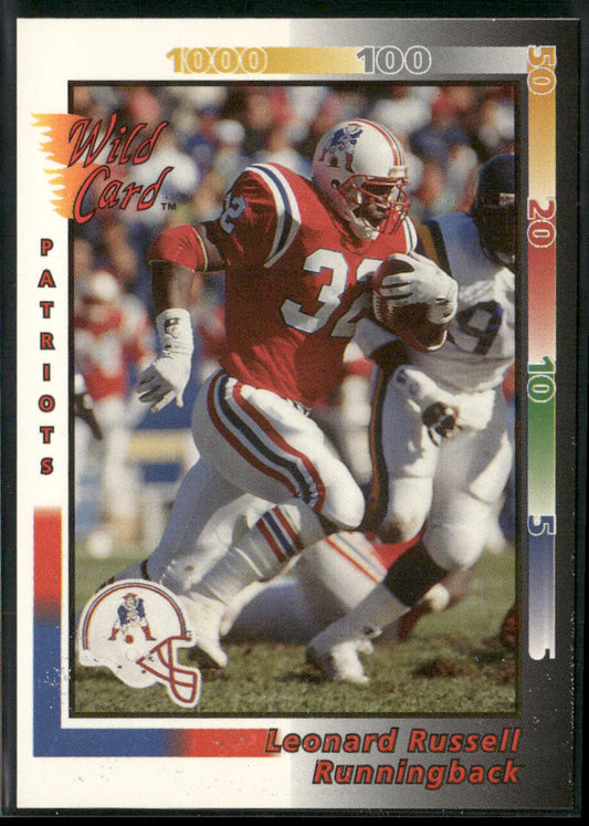 Leonard Russell 1992 Wild Card #124 New England Patriots