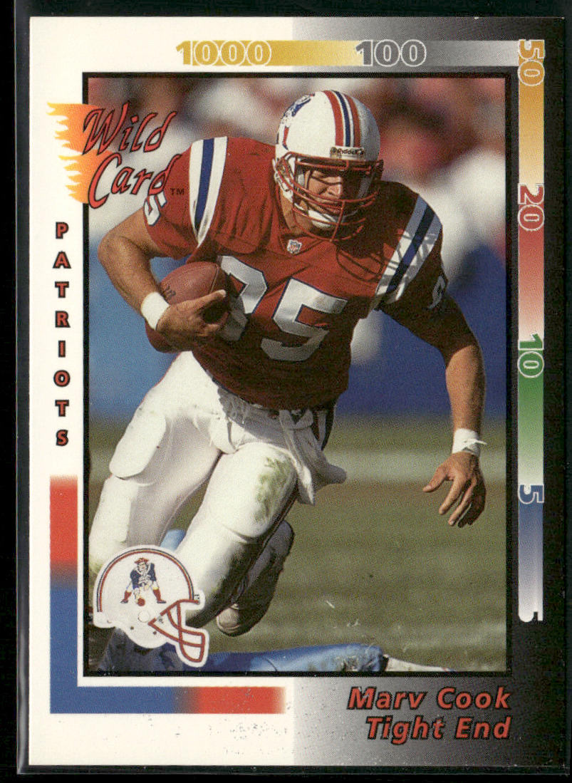 Marv Cook 1992 Wild Card #123 New England Patriots