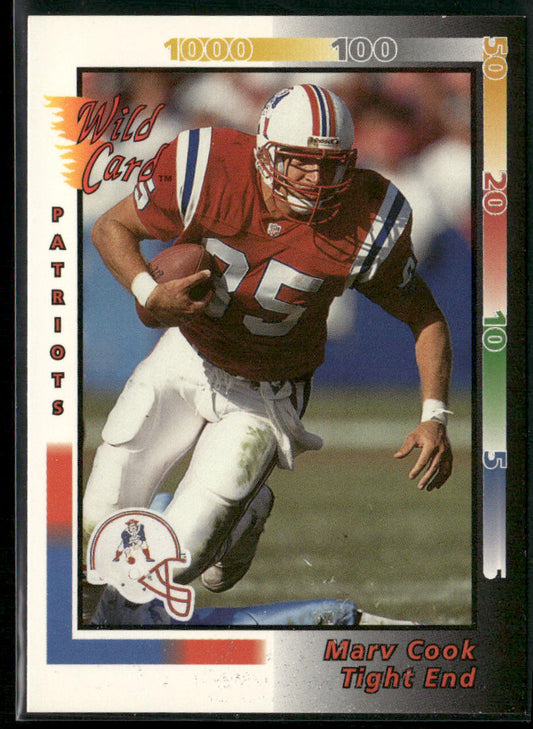 Marv Cook 1992 Wild Card #123 New England Patriots