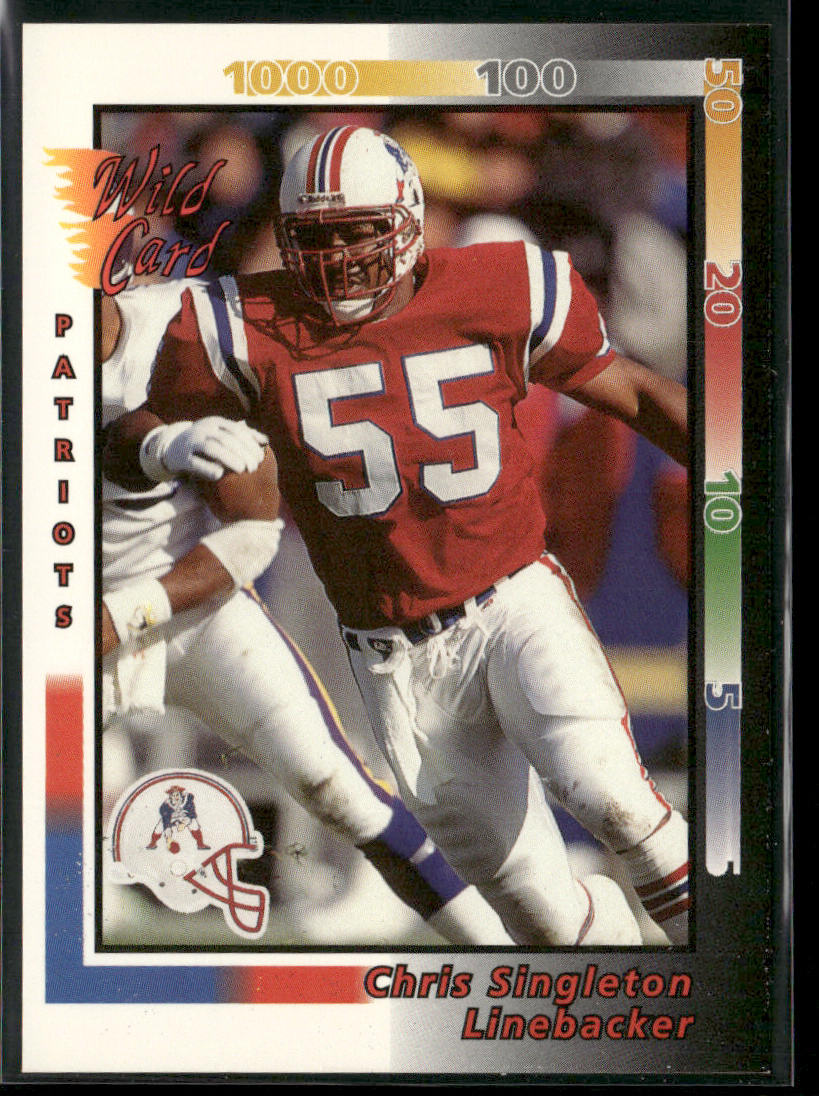 Chris Singleton 1992 Wild Card #122 New England Patriots
