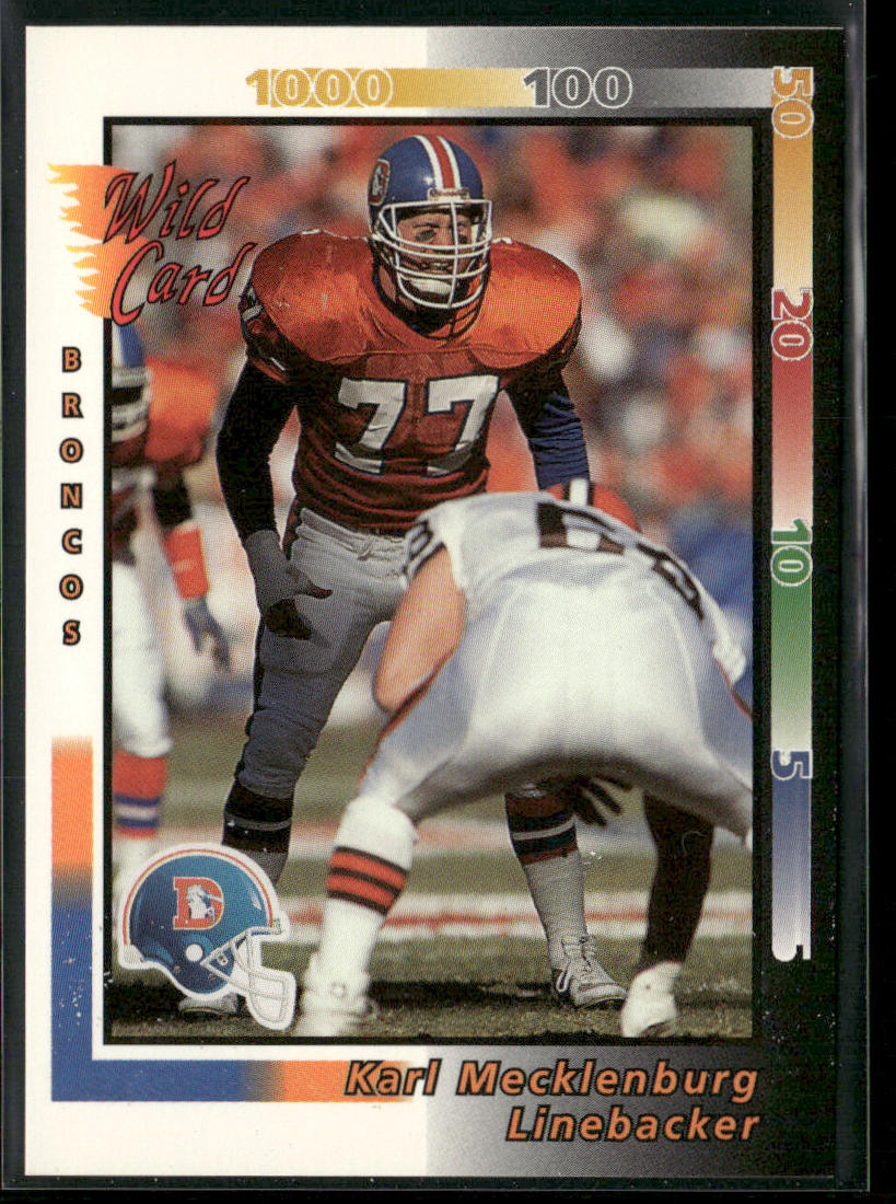 Karl Mecklenburg 1992 Wild Card #119 Denver Broncos