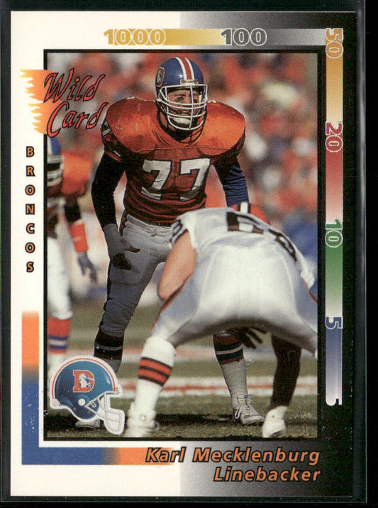 Karl Mecklenburg 1992 Wild Card #119 Denver Broncos