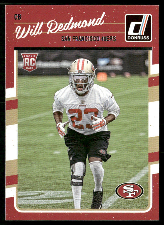 Will Redmond 2016 Donruss #347 RC San Francisco 49ers