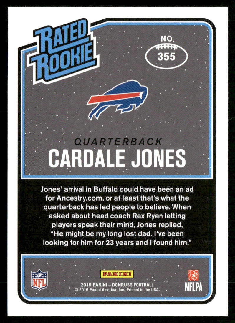 Cardale Jones 2016 Donruss #355 RC Buffalo Bills