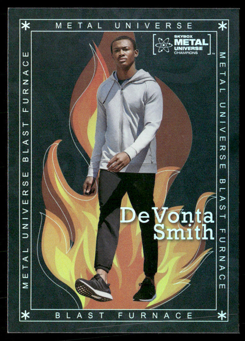 DeVonta Smith 2021 SkyBox Metal Universe Champions Blast Furnace #BF-14