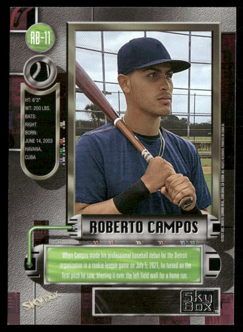 Roberto Campos 2021 SkyBox Metal Universe Champions 1997-98 Retro #RB-11