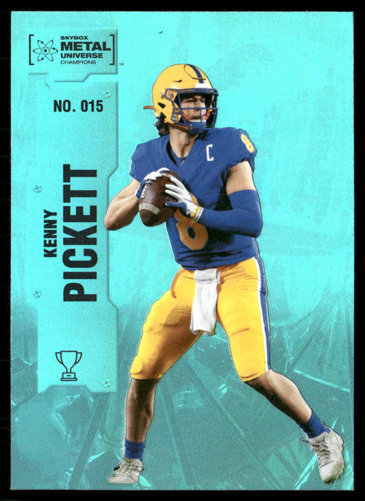 Kenny Pickett 2022 SkyBox Metal Universe Champions Aqua #015