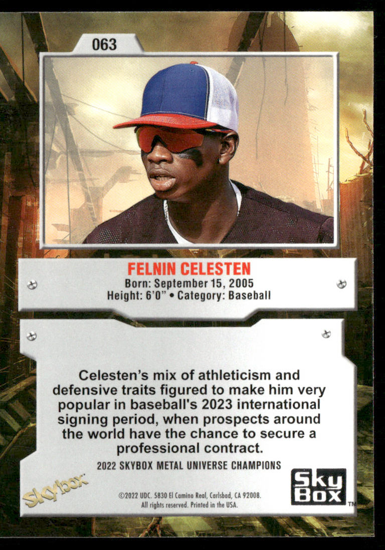 Felnin Celesten 2022 SkyBox Metal Universe Champions #063