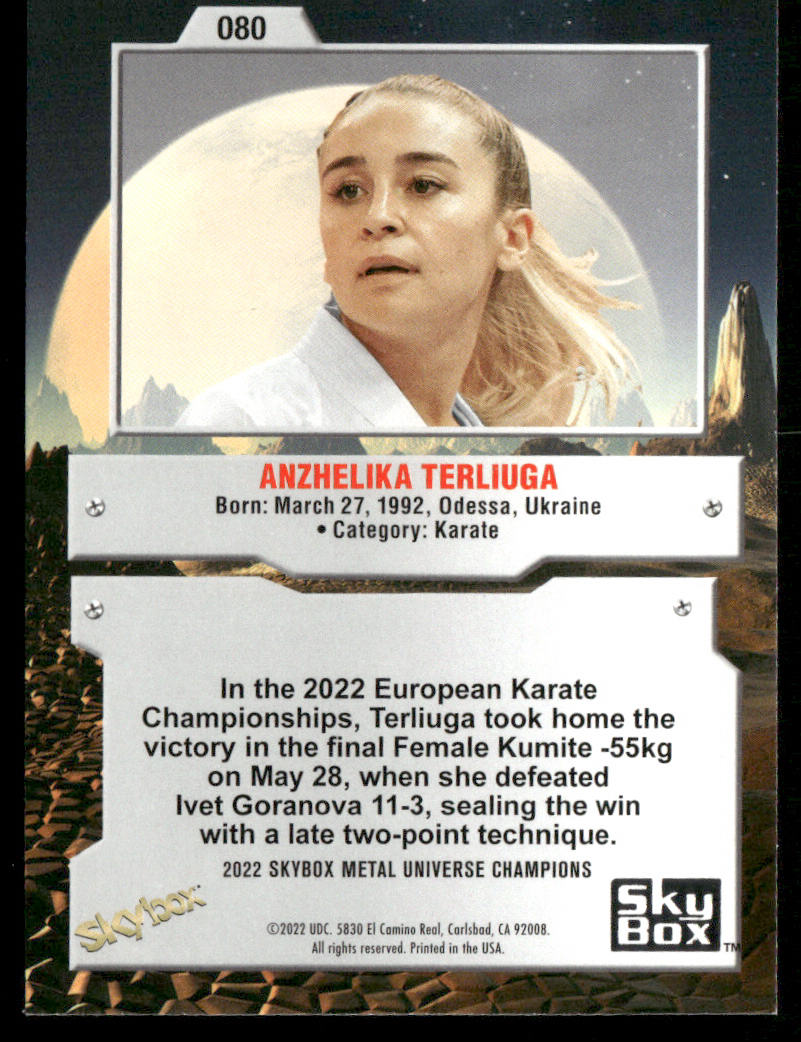 Anzhelika Terliuga 2022 SkyBox Metal Universe Champions #080