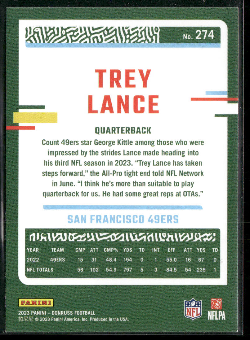 2023 Donruss #274 Trey Lance