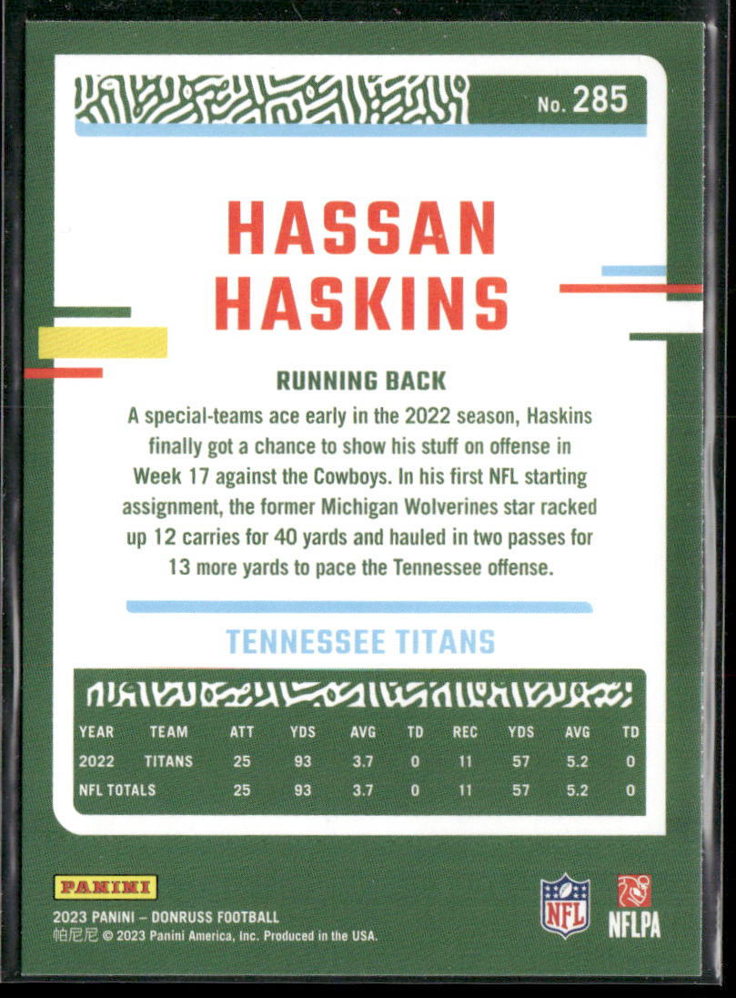 2023 Donruss #285 Hassan Haskins