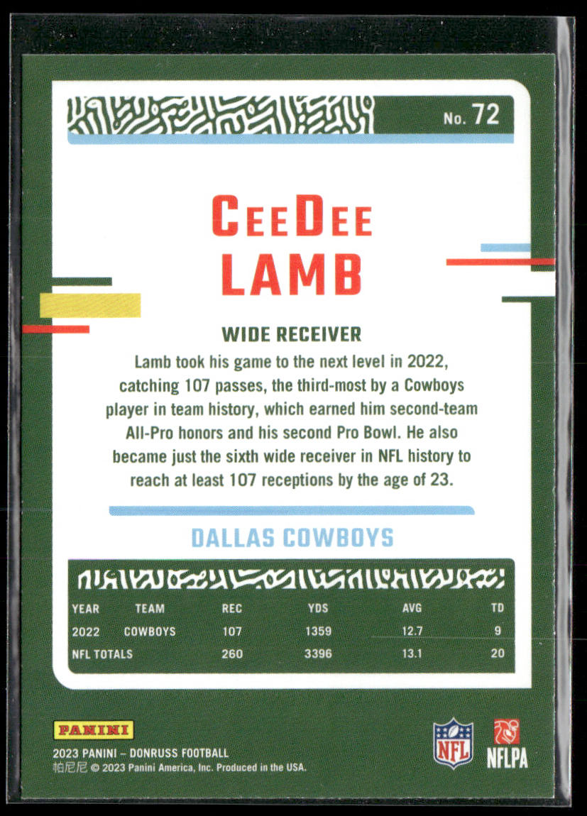 2023 Donruss #72 CeeDee Lamb