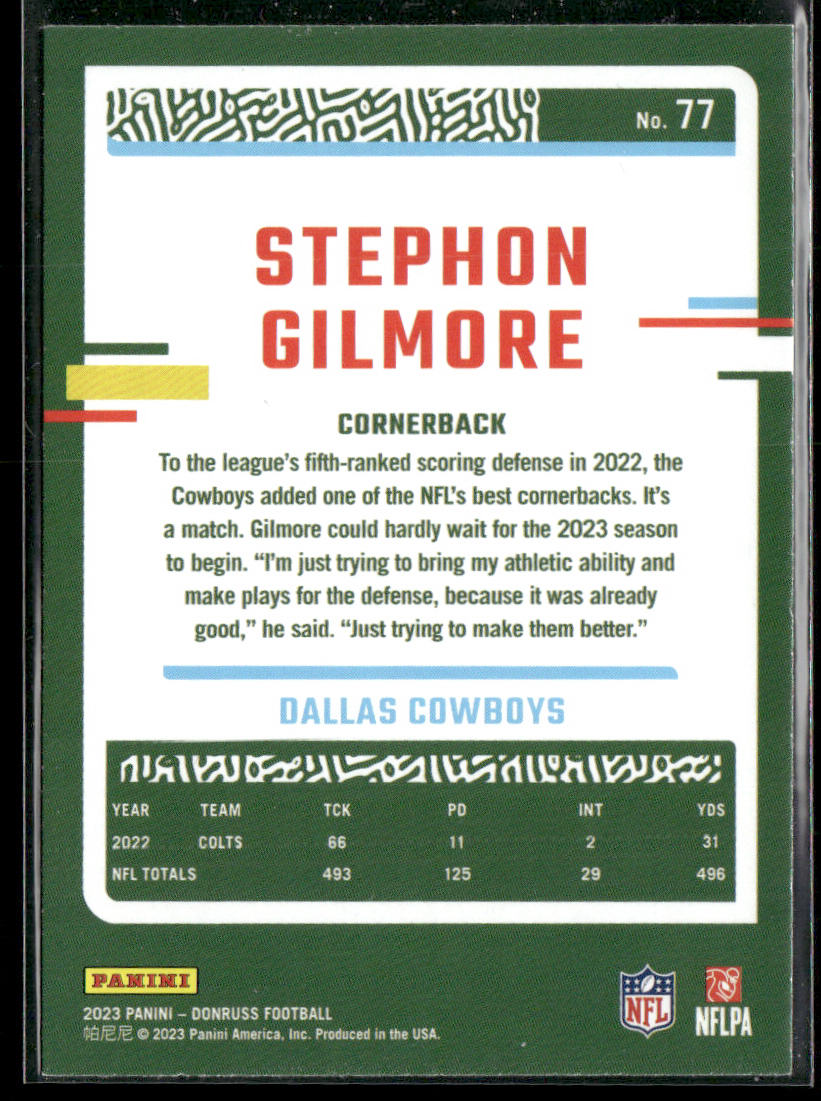 2023 Donruss #77 Stephon Gilmore