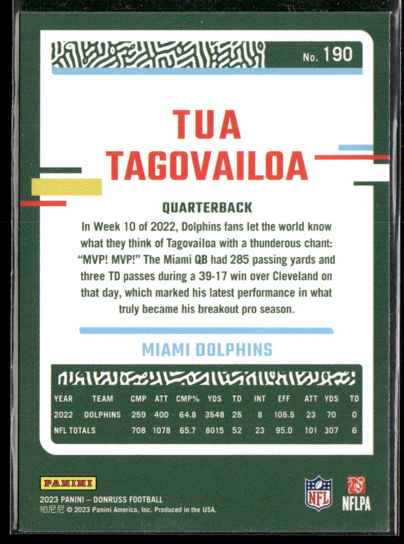 2023 Donruss #190 Tua Tagovailoa