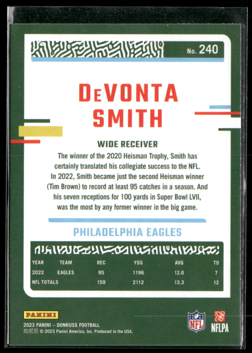2023 Donruss #240 DeVonta Smith