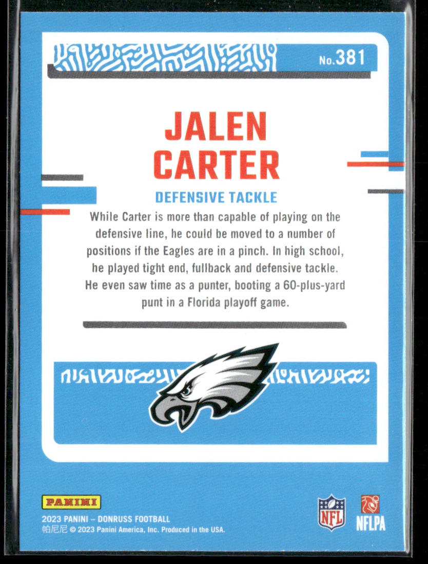 2023 Donruss #381 Jalen Carter