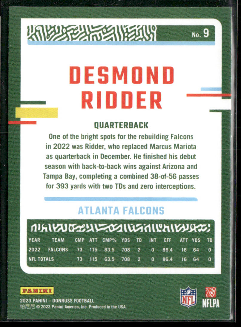 2023 Donruss #9 Desmond Ridder