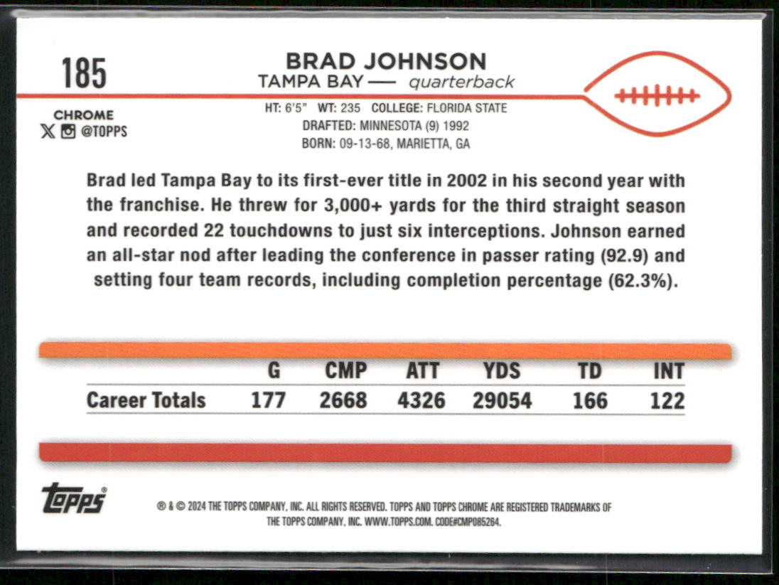 2024 Topps Chrome #185 Brad Johnson