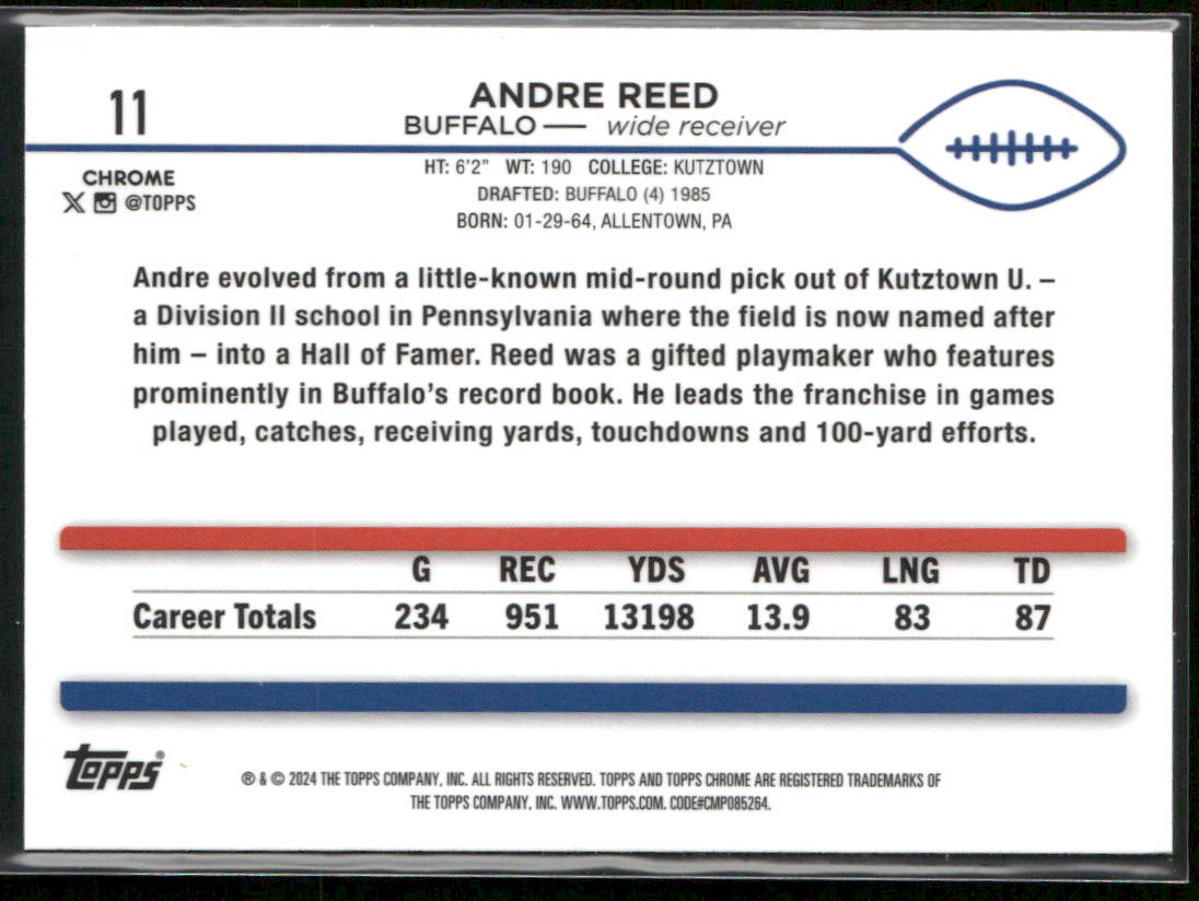 2024 Topps Chrome #11 Andre Reed