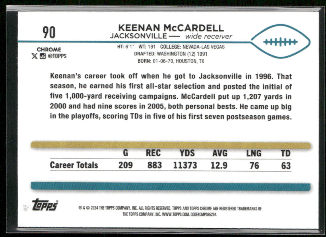 2024 Topps Chrome #90 Keenan McCardell