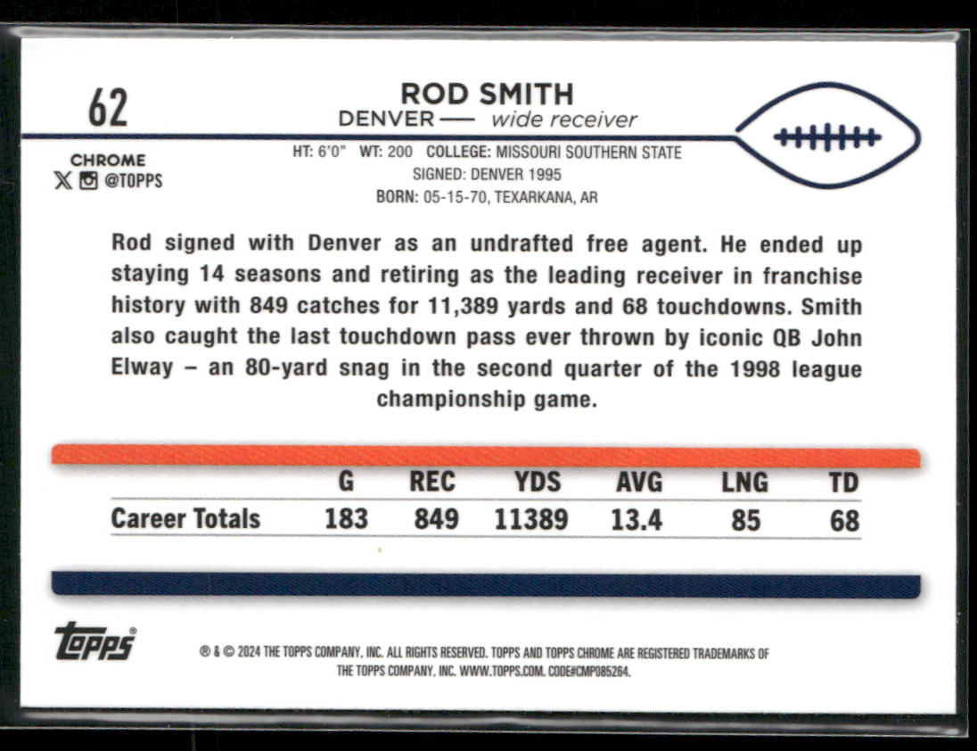 2024 Topps Chrome #62 Rod Smith