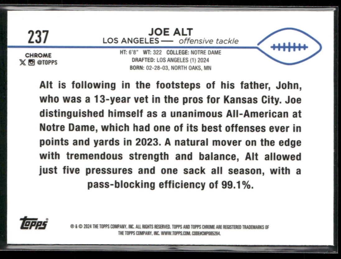 2024 Topps Chrome #237 Joe Alt