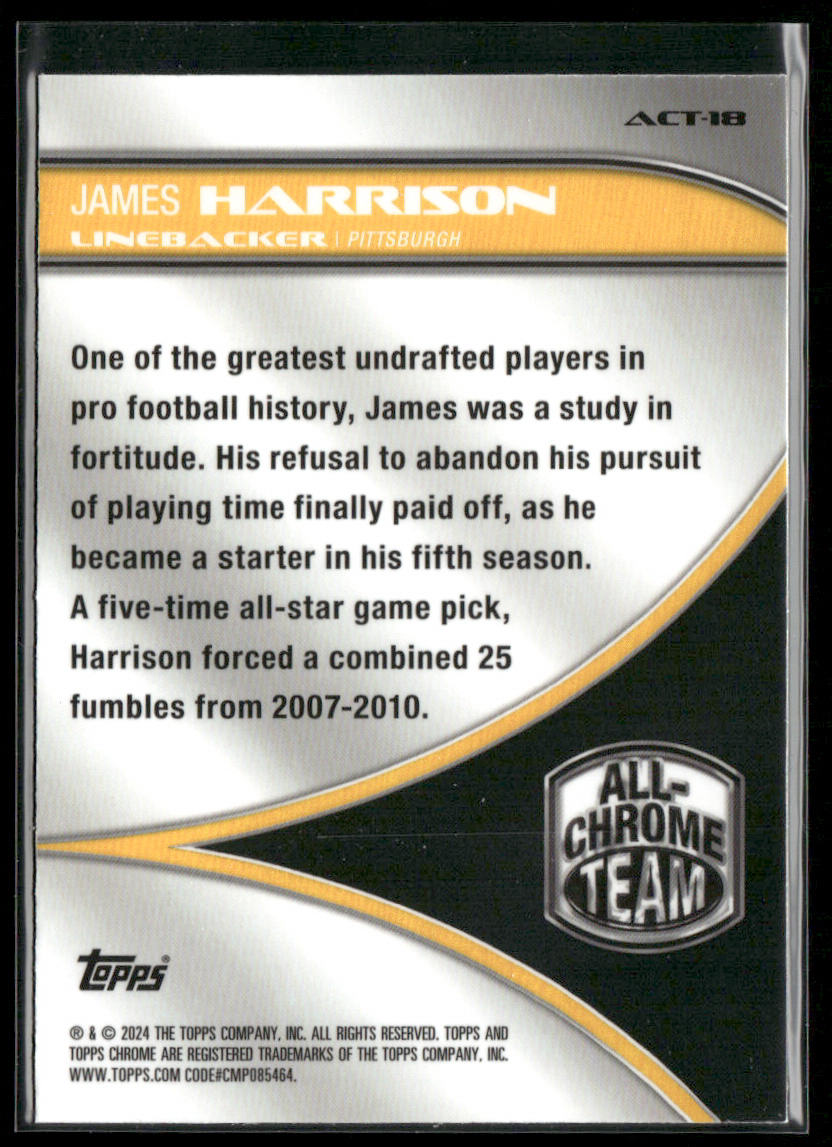 2024 Topps Chrome #ACT-18 James Harrison All Chrome Team